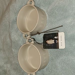 Rae Dunn,"Bake" Set of 2 Ramekin, Beige